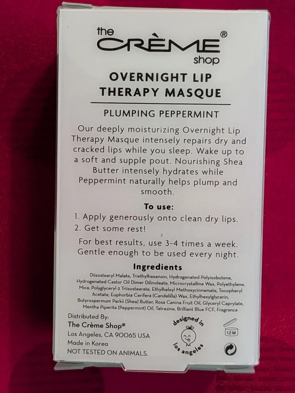 the CRÈME shop Overnight Lip Therapy Masque - Plumping Peppermint (Mint)